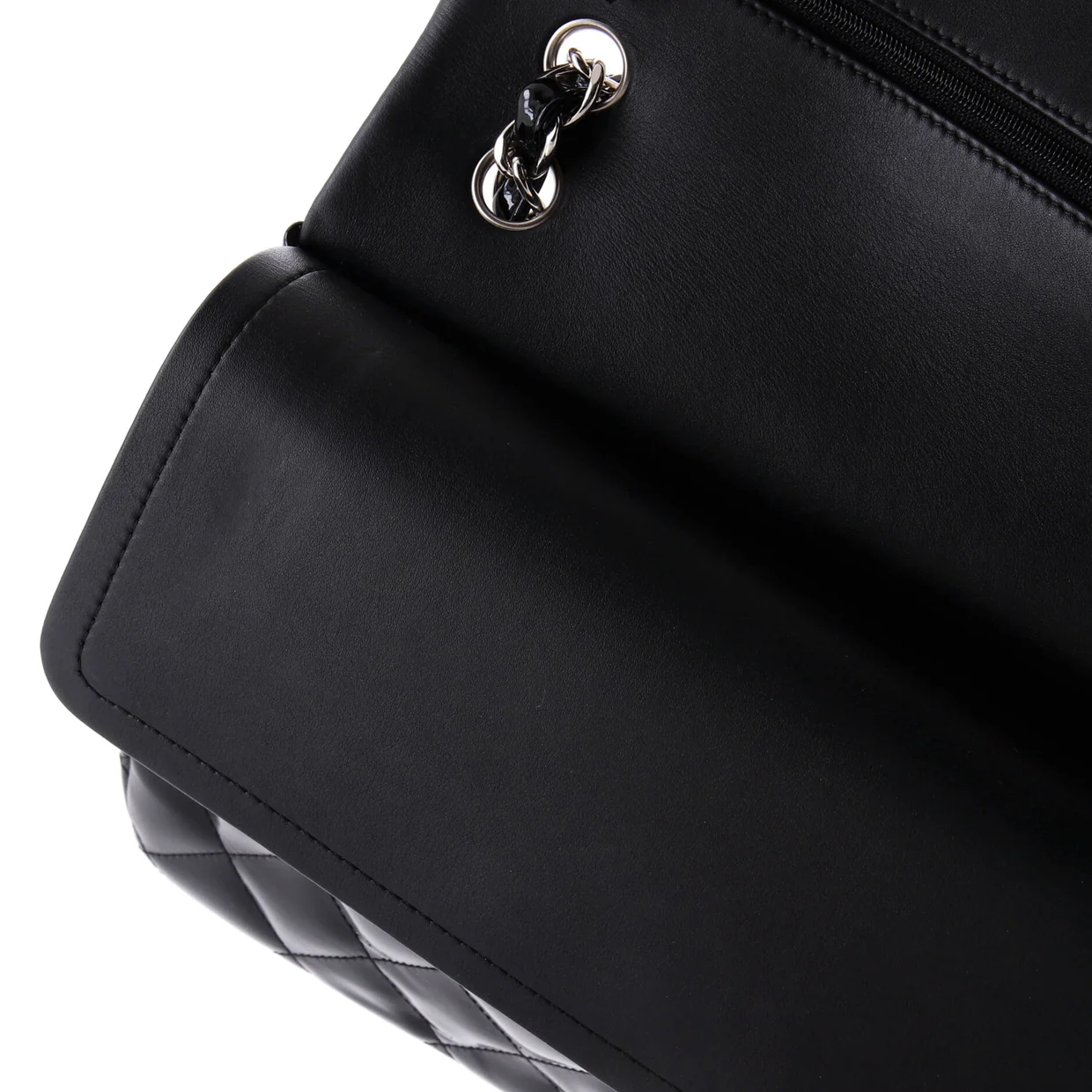 Classic Double Flap Bag Quilted Patent Jumbo - Deep Luxury