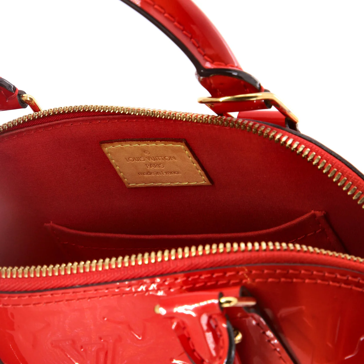 Alma Handbag Monogram Vernis BB - Deep Luxury