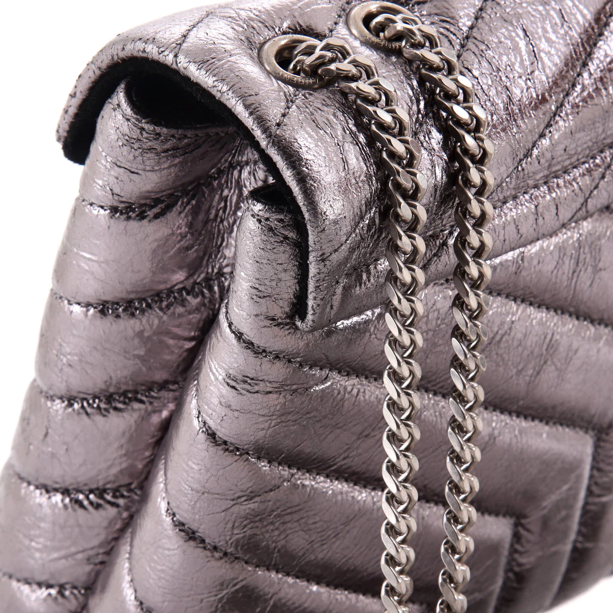 Loulou Shoulder Bag Matelasse Chevron Leather Small - Deep Luxury