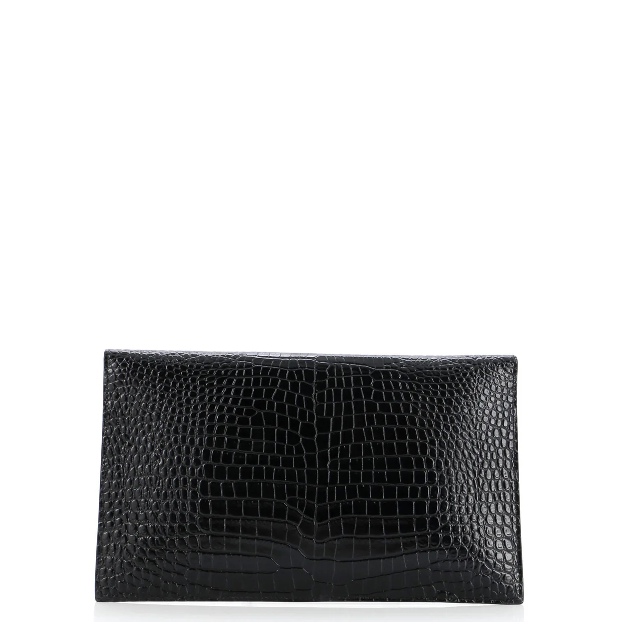 Uptown Pouch Crocodile Embossed Leather - Deep Luxury