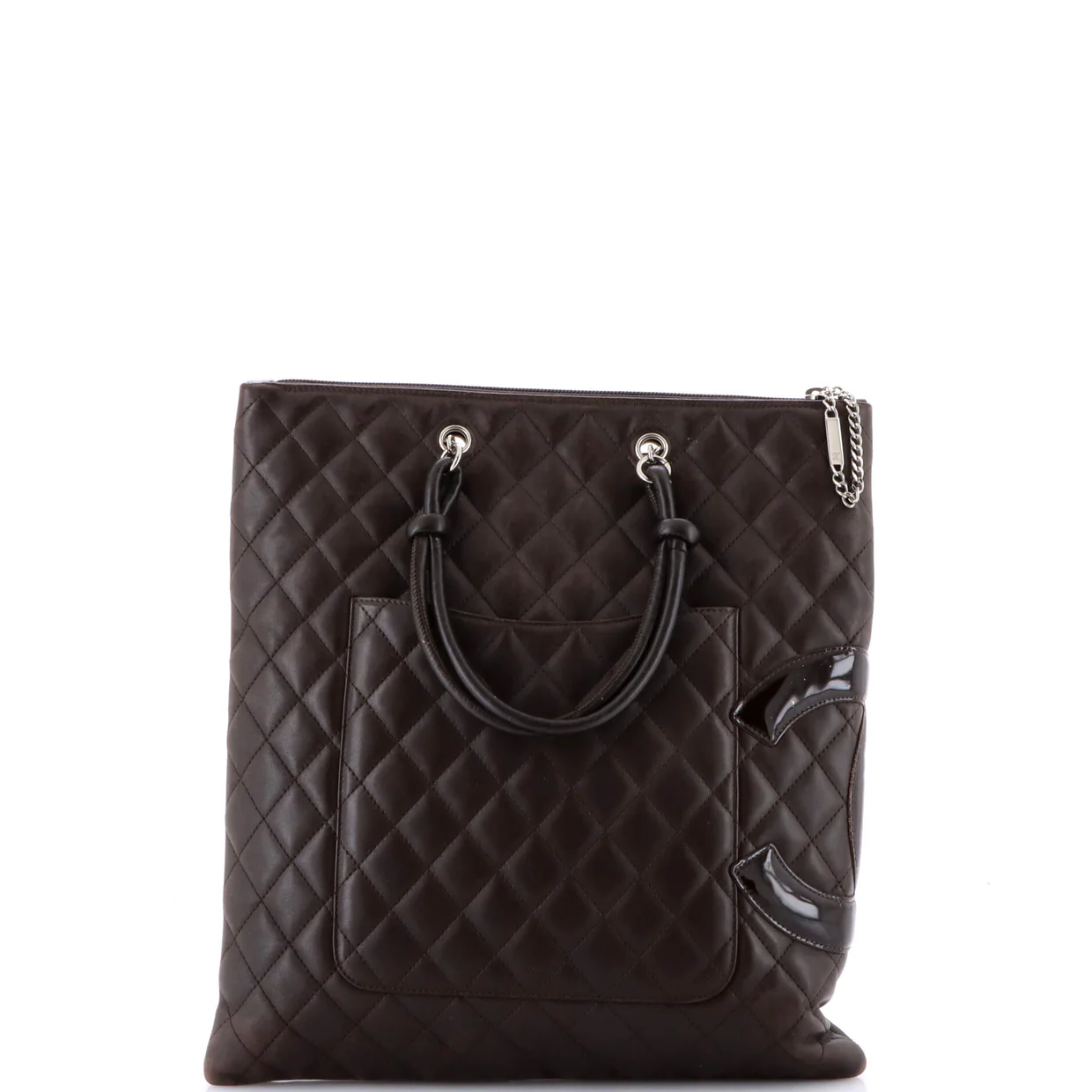 Cambon Flat Tote Quilted Leather - Deep Luxury