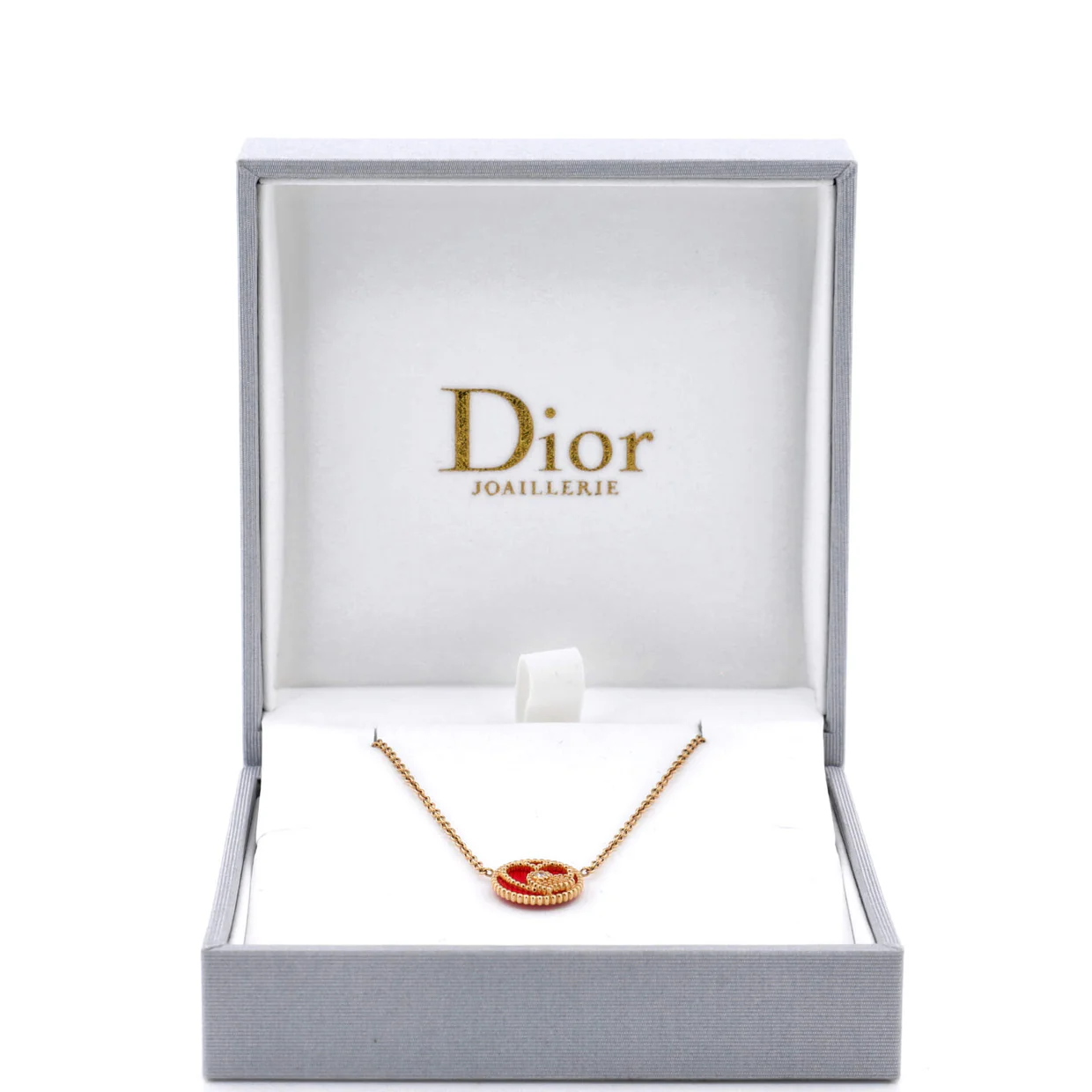 Rose des Vents Heart Motif Necklace 18K Yellow Gold with Diamond and Ceramic - Deep Luxury