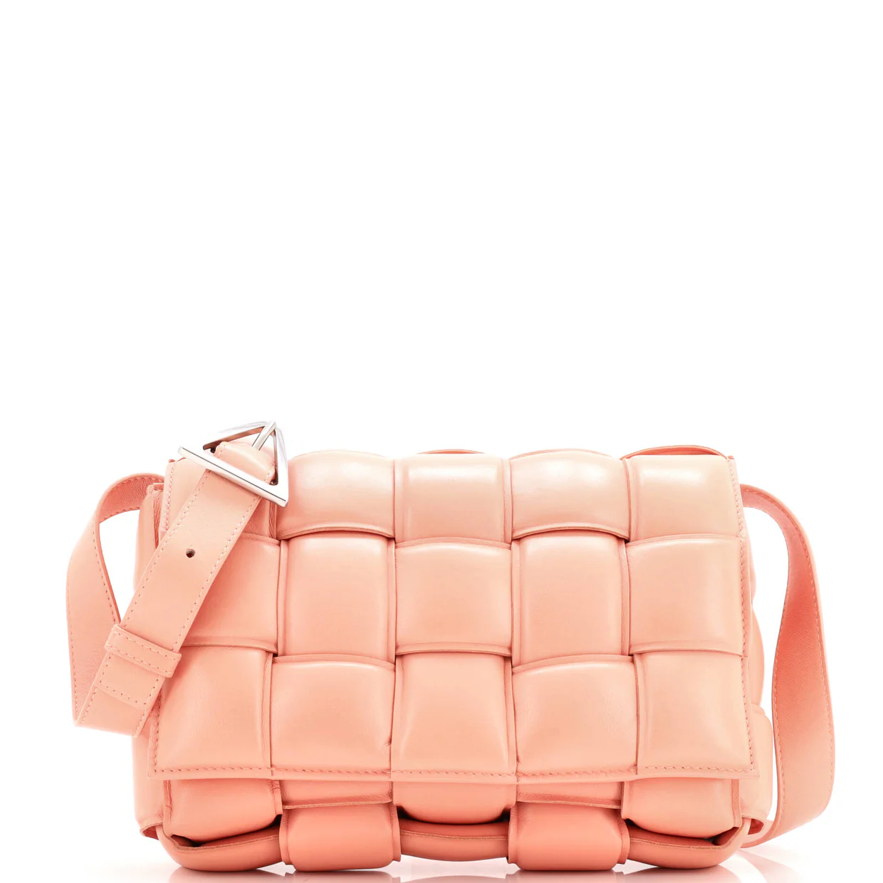 Cassette Crossbody Bag Padded Maxi Intrecciato Leather - Deep Luxury