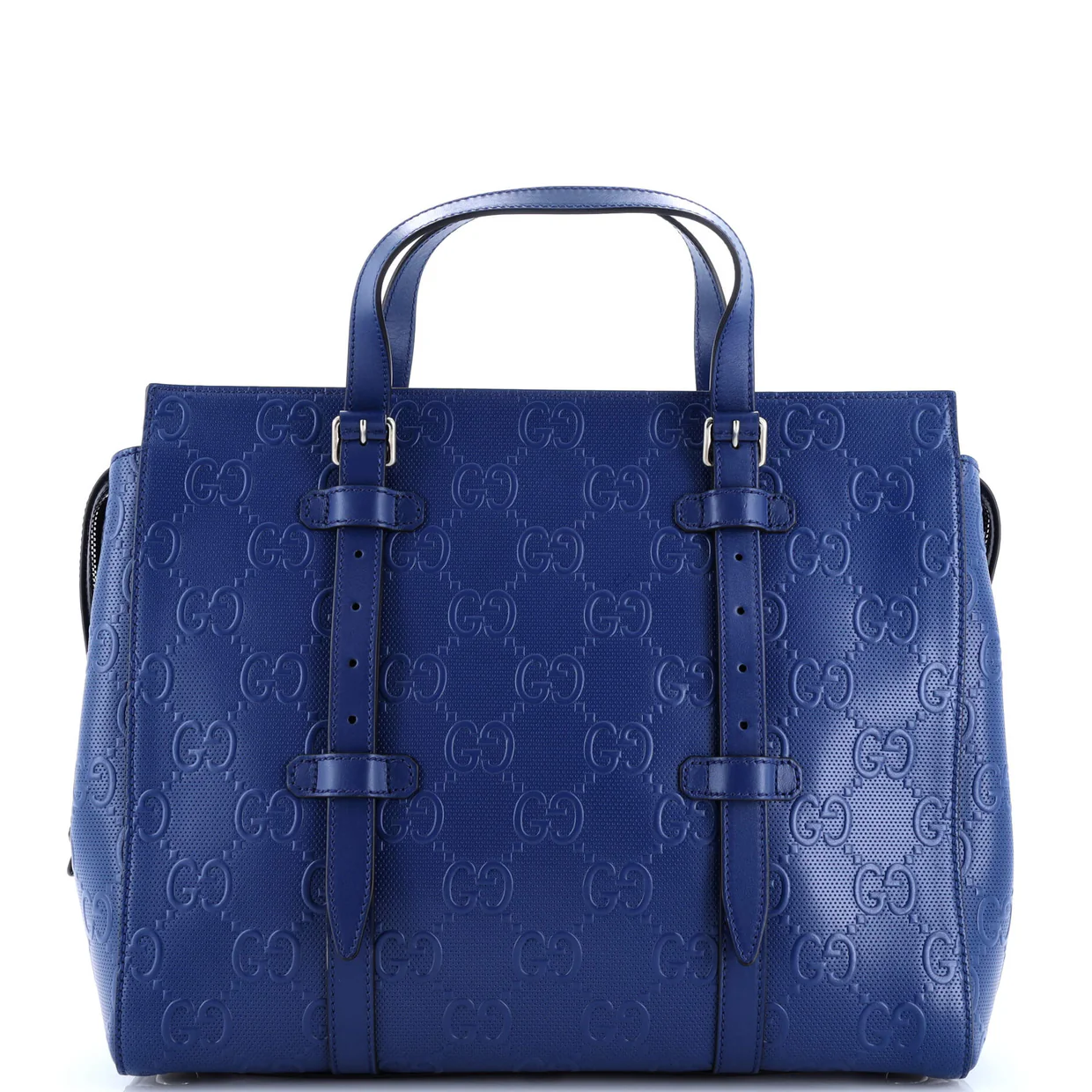 Tote Bag GG Embossed Perforated Leather - Deep Luxury