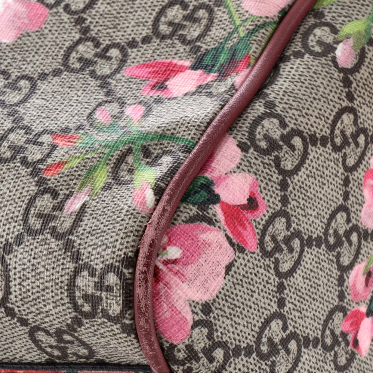 Convertible Boston Bag Blooms Print GG Coated Canvas Medium - Deep Luxury