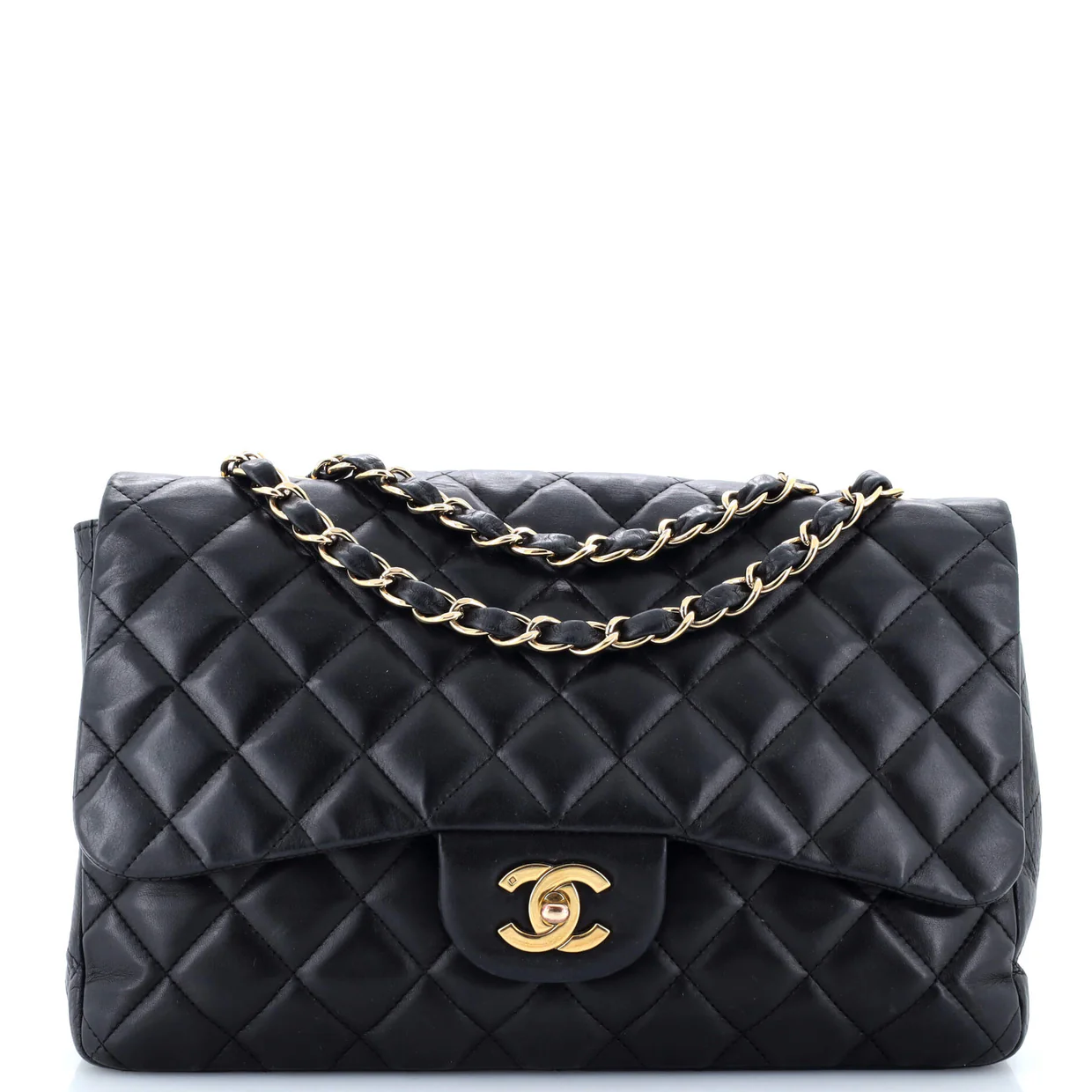 Classic Single Flap Bag Quilted Lambskin Jumbo - Deep Luxury