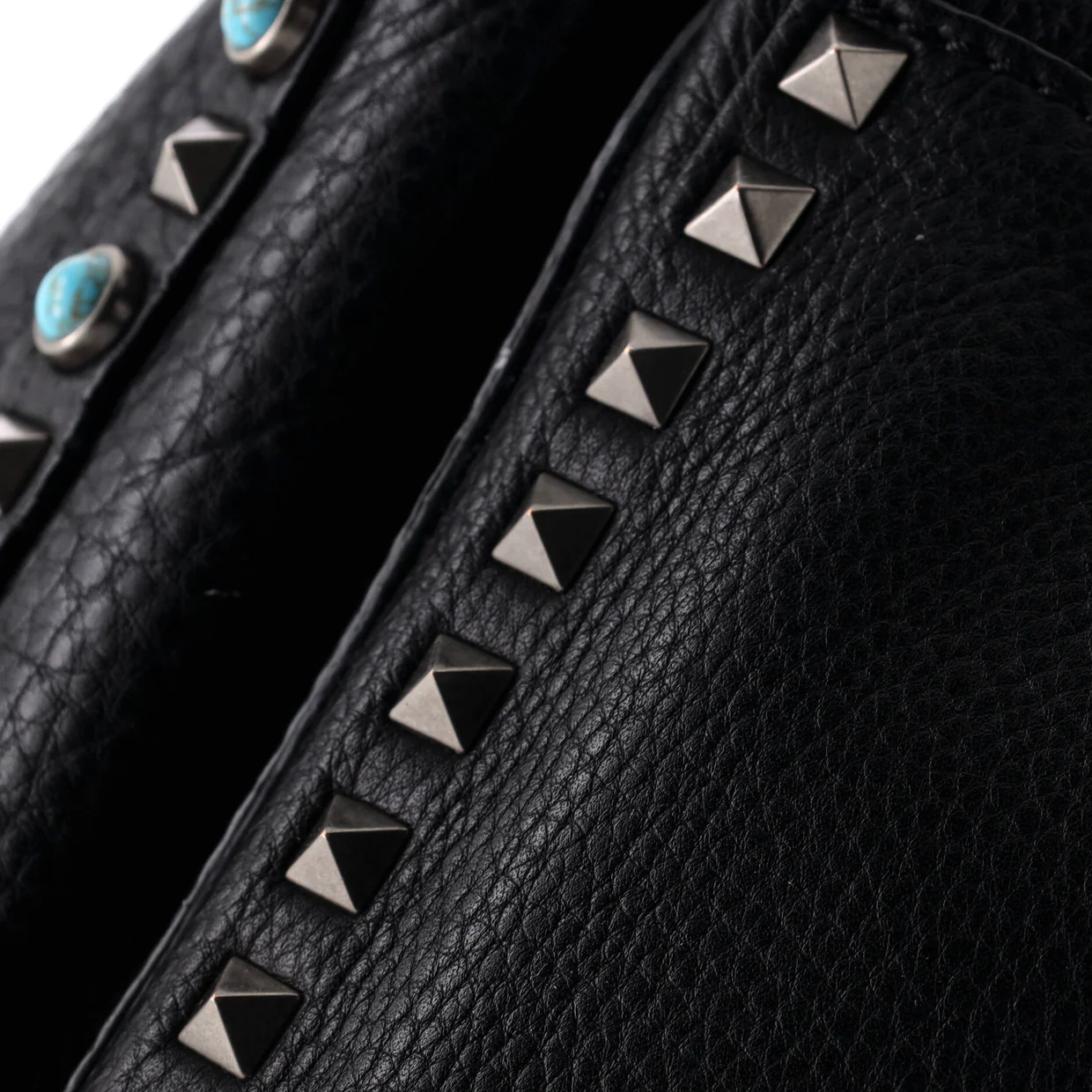 Rolling Rockstud Backpack Leather with Cabochons Medium - Deep Luxury