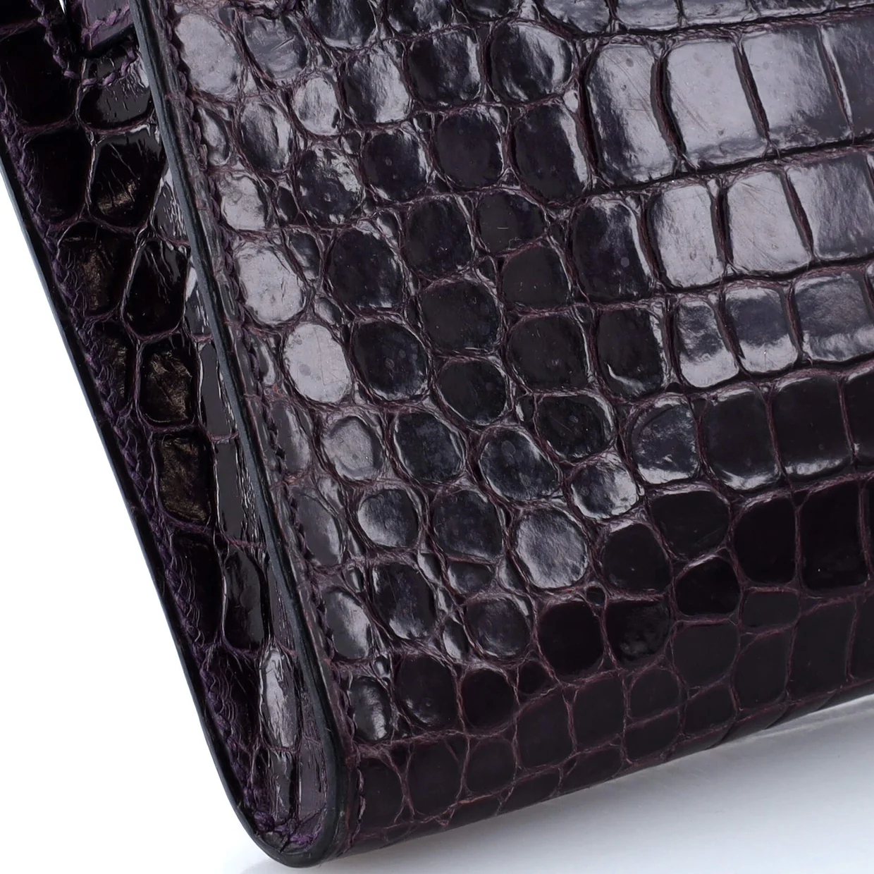Kelly Cut Pochette Porosus Crocodile - Deep Luxury