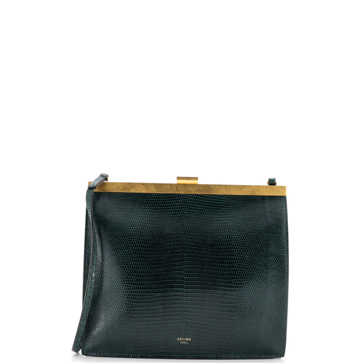 Clasp Crossbody Bag Lizard Mini - Deep Luxury