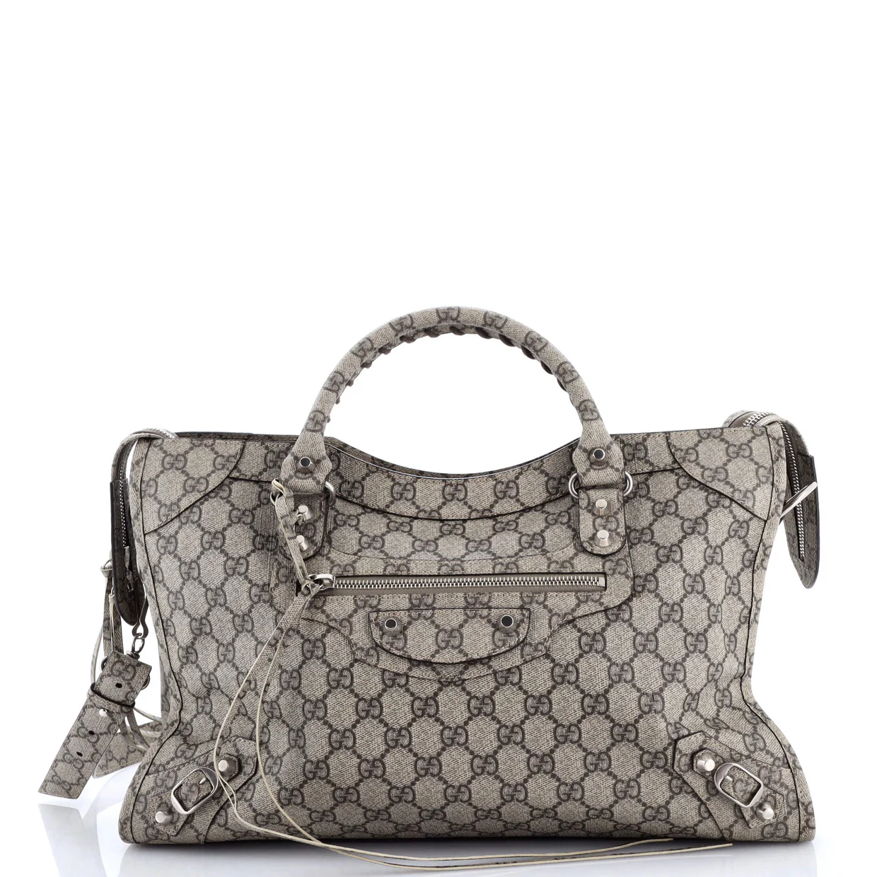 x Balenciaga The Hacker Project Neo Classic City Bag GG Coated Canvas Medium - Deep Luxury