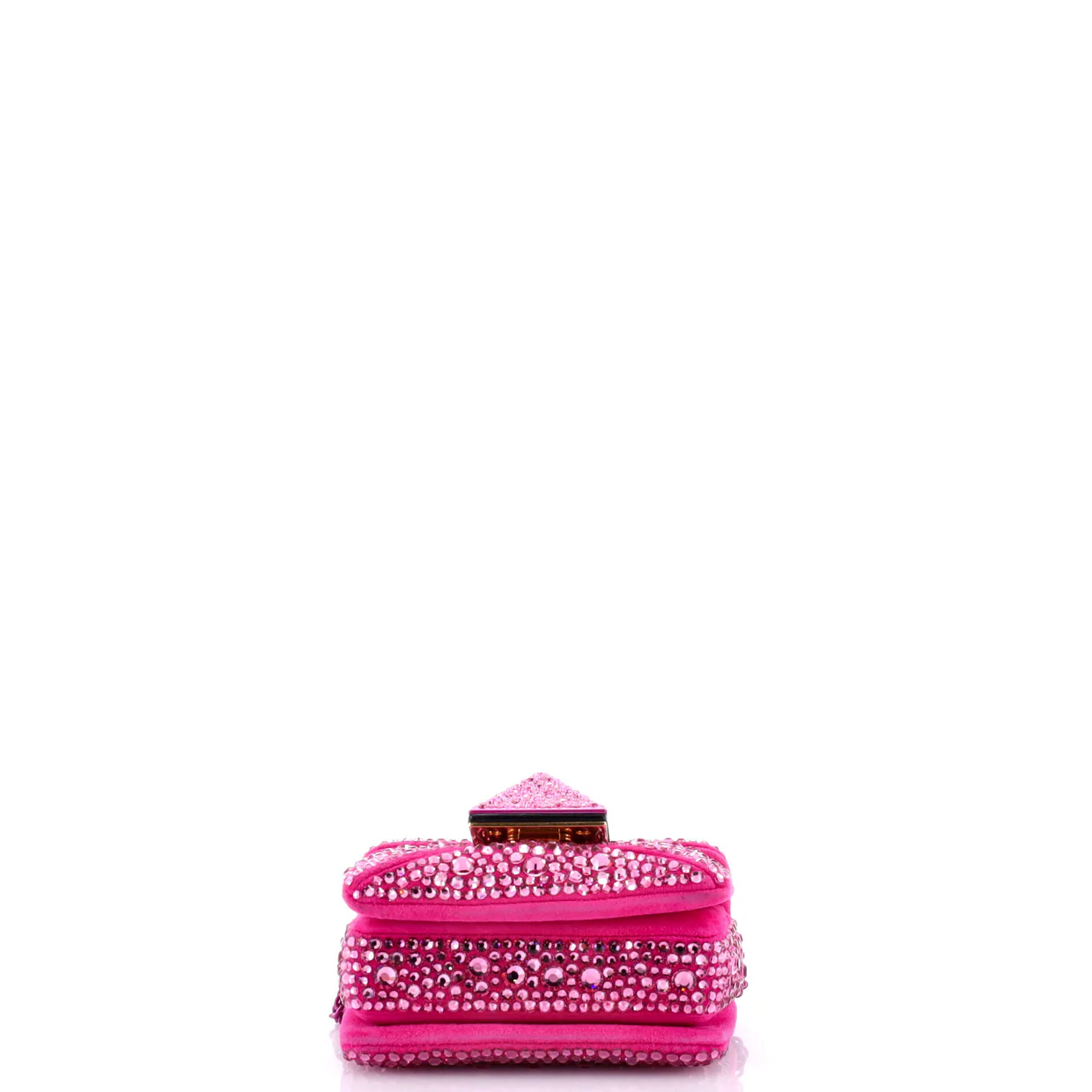 One Stud Chain Flap Bag Beaded Leather Small - Deep Luxury