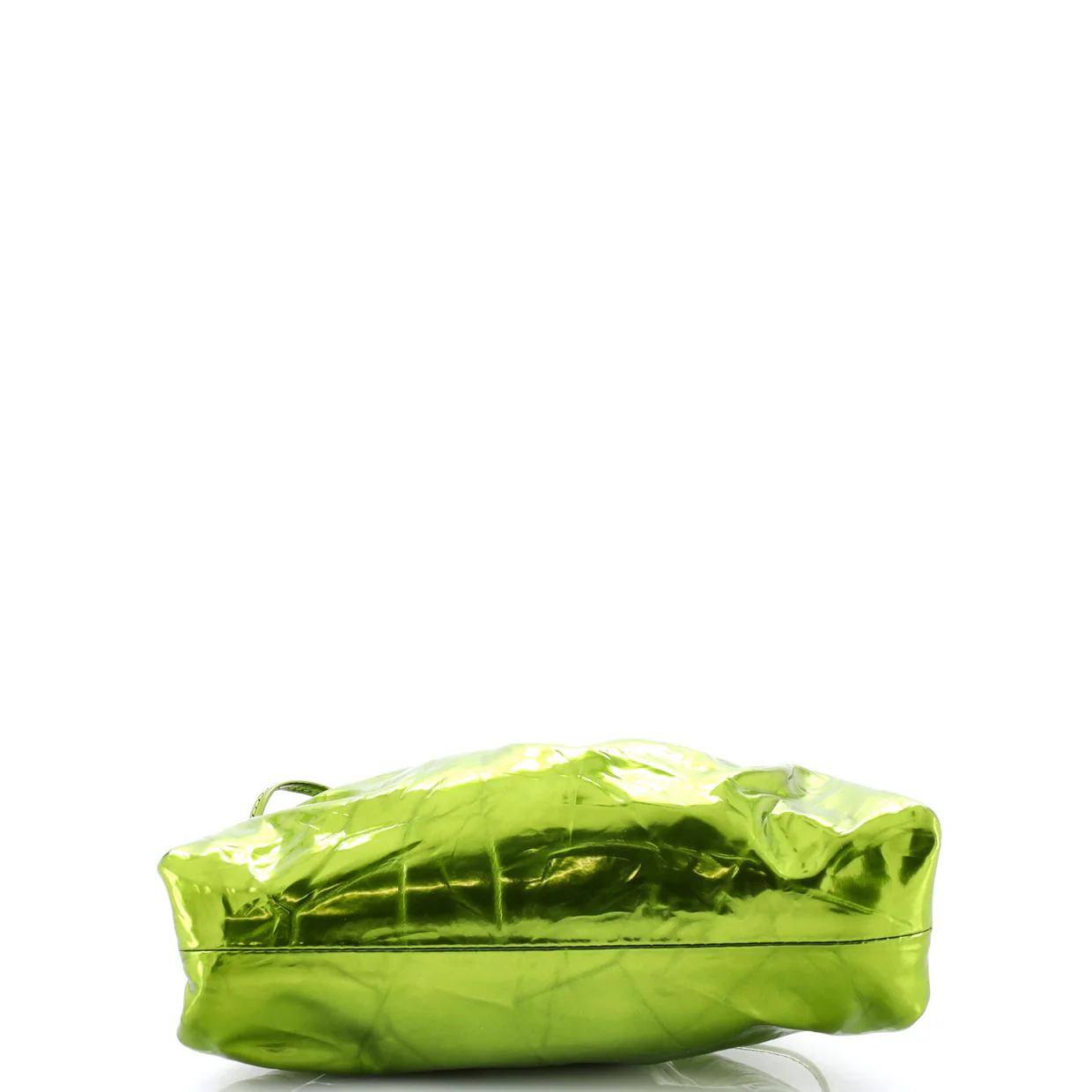 The Pouch Crinkled Metallic Leather Mini - Deep Luxury