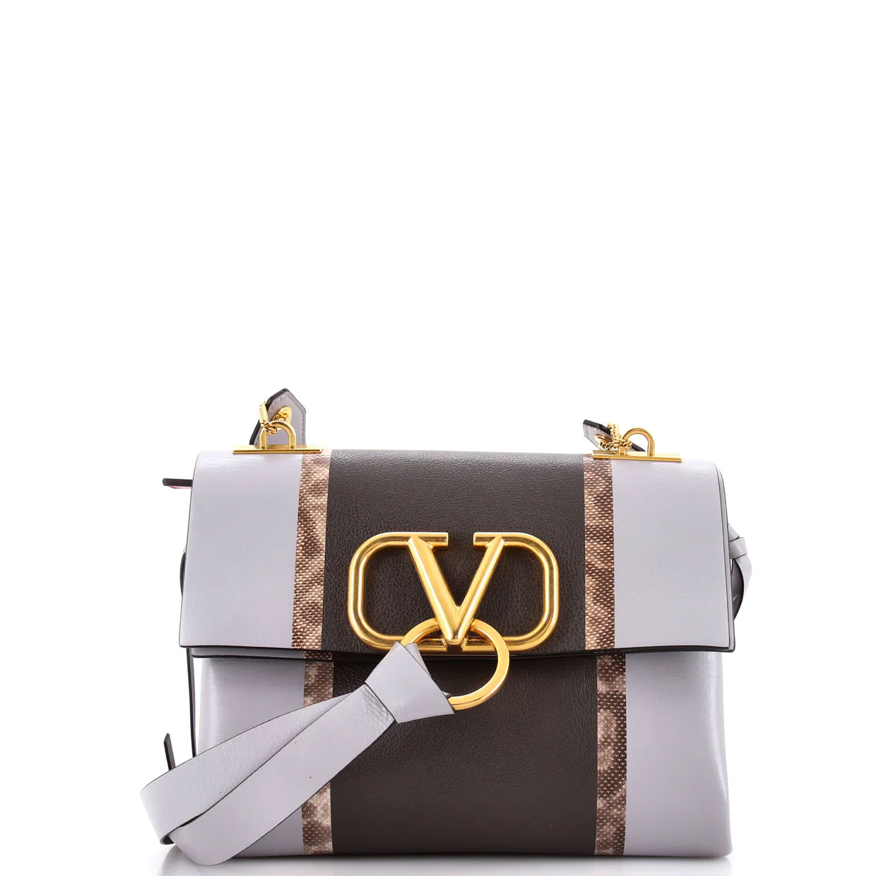 VRing Shoulder Bag Printed Leather Small - Deep Luxury