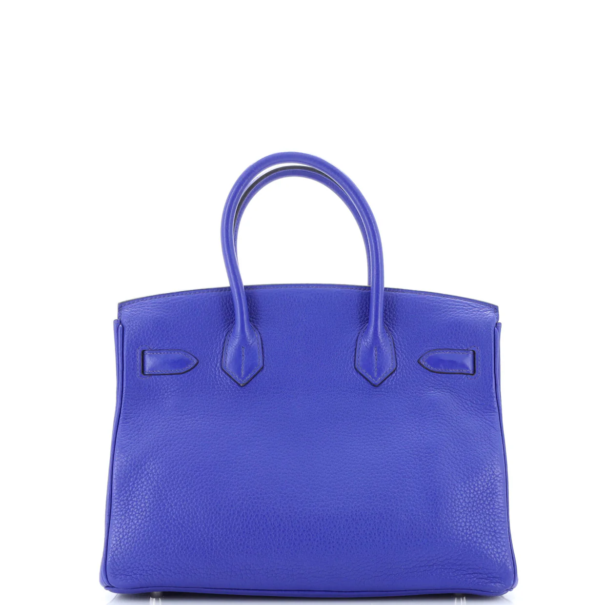 Birkin Handbag Bleu Electrique Clemence with Palladium Hardware 30 - Deep Luxury