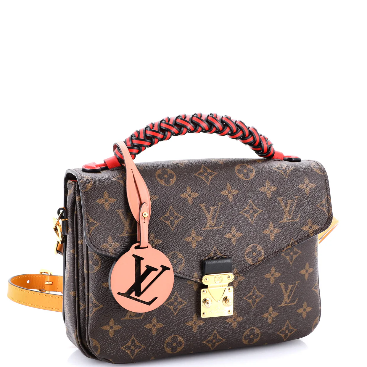 Braided Handle Pochette Metis Monogram Canvas with Leather - Deep Luxury