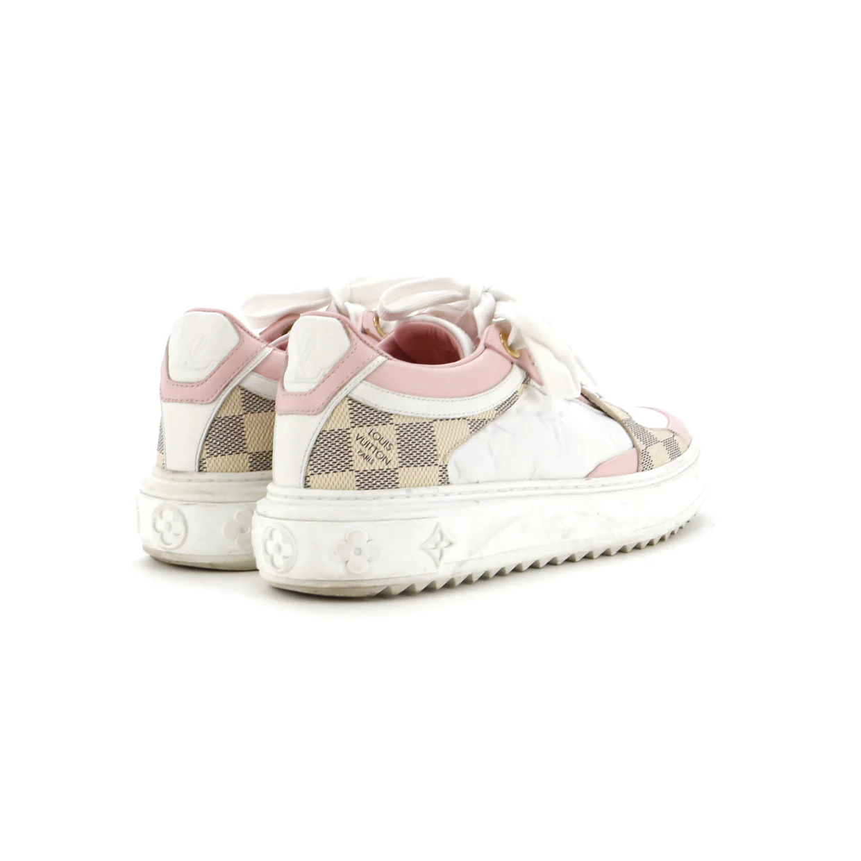 Women's Time Out Sneakers Pastel Monogram Embossed Leather - Deep Luxury