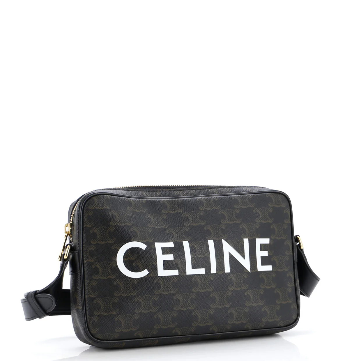 Logo Messenger Bag Triomphe Coated Canvas Medium - Deep Luxury