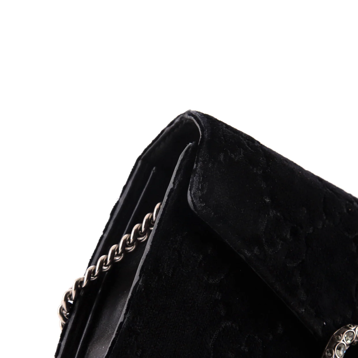 Dionysus Chain Wallet GG Velvet Small - Deep Luxury