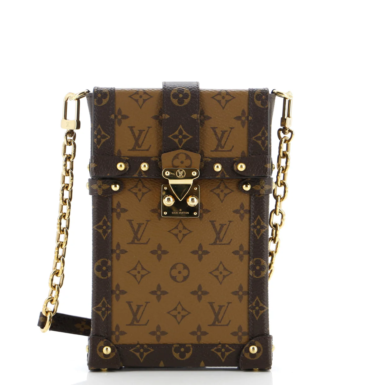 Vertical Trunk Pochette Reverse Monogram Canvas - Deep Luxury