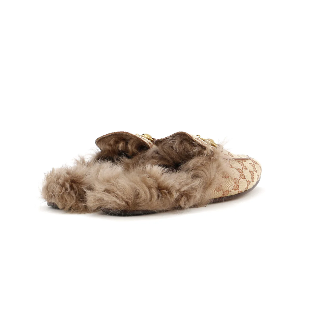 Men's Princetown Mules GG Canvas with Fur - Deep Luxury