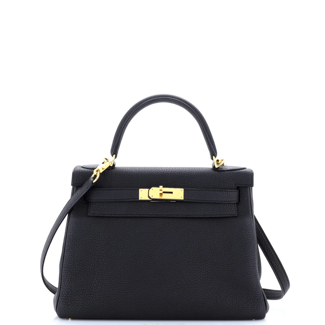 Kelly Handbag Noir Togo with Gold Hardware 28 - Deep Luxury