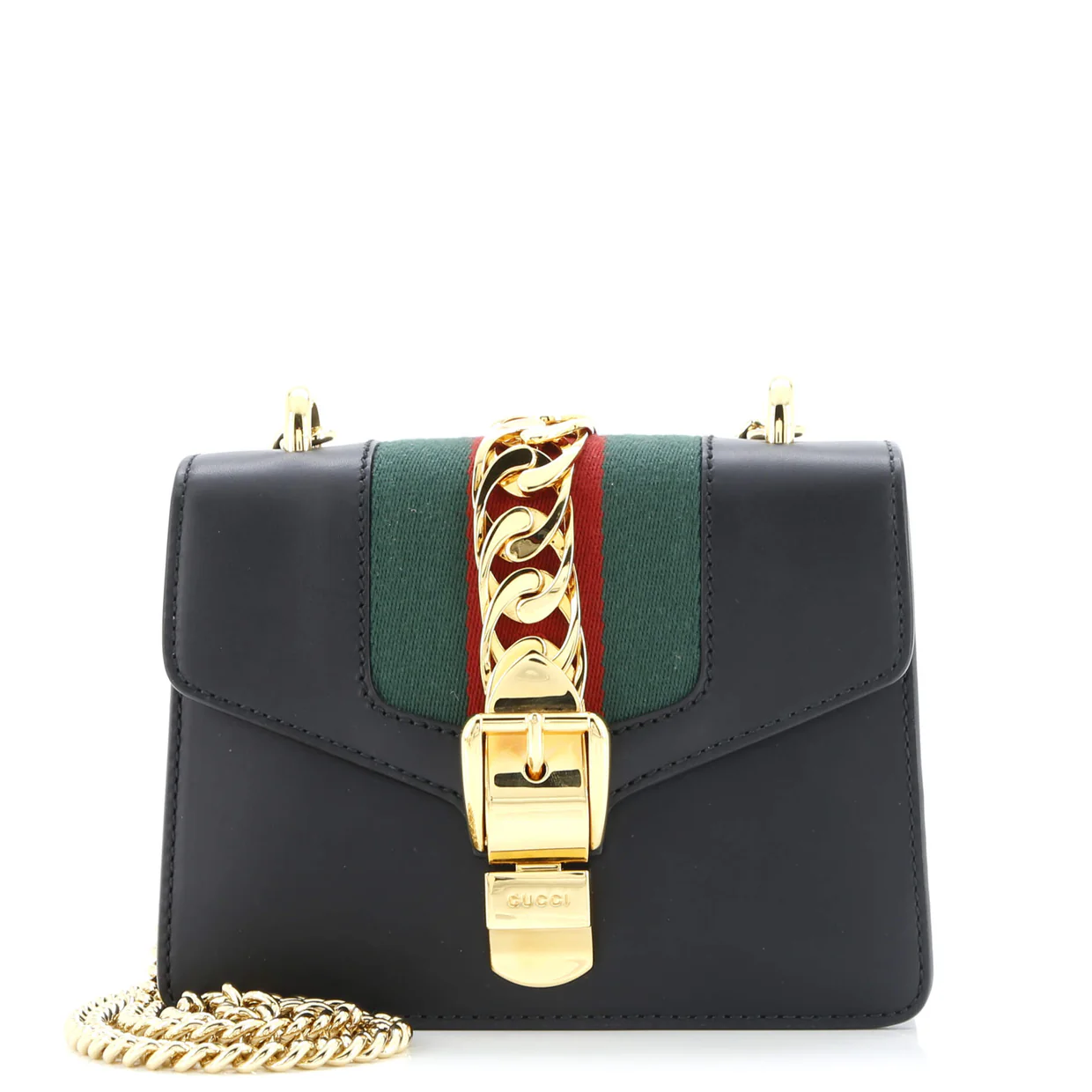Sylvie Chain Shoulder Bag Leather Mini - Deep Luxury