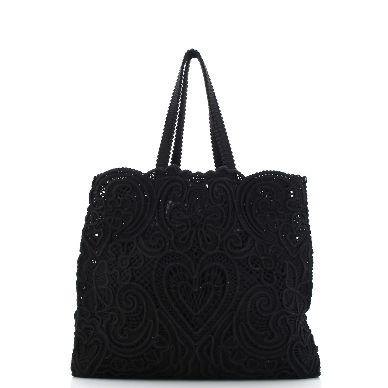 Beatrice Tote Bag Crochet Lace Jacquard Large - Deep Luxury