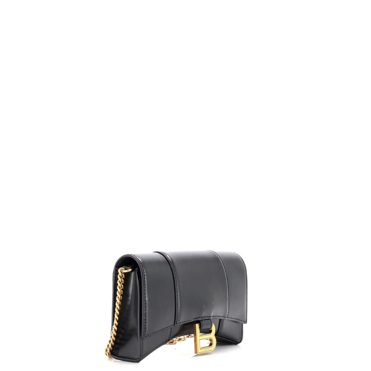 Hourglass Chain Wallet Leather - Deep Luxury