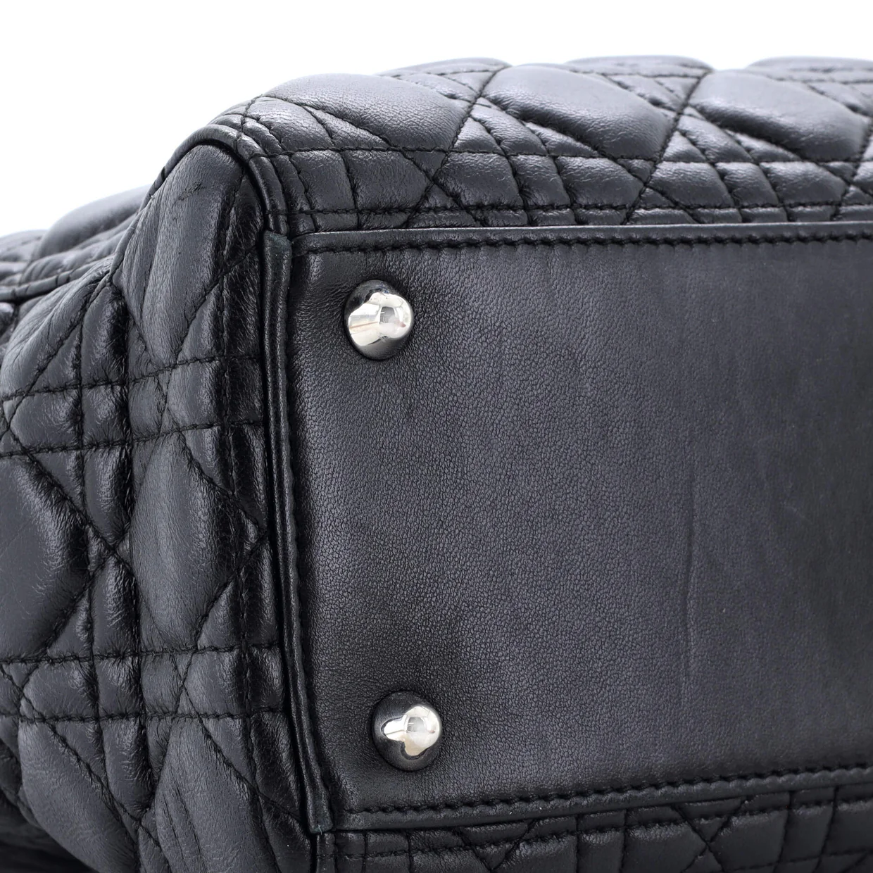 Lady Dior Bag Cannage Quilt Lambskin Large - Deep Luxury