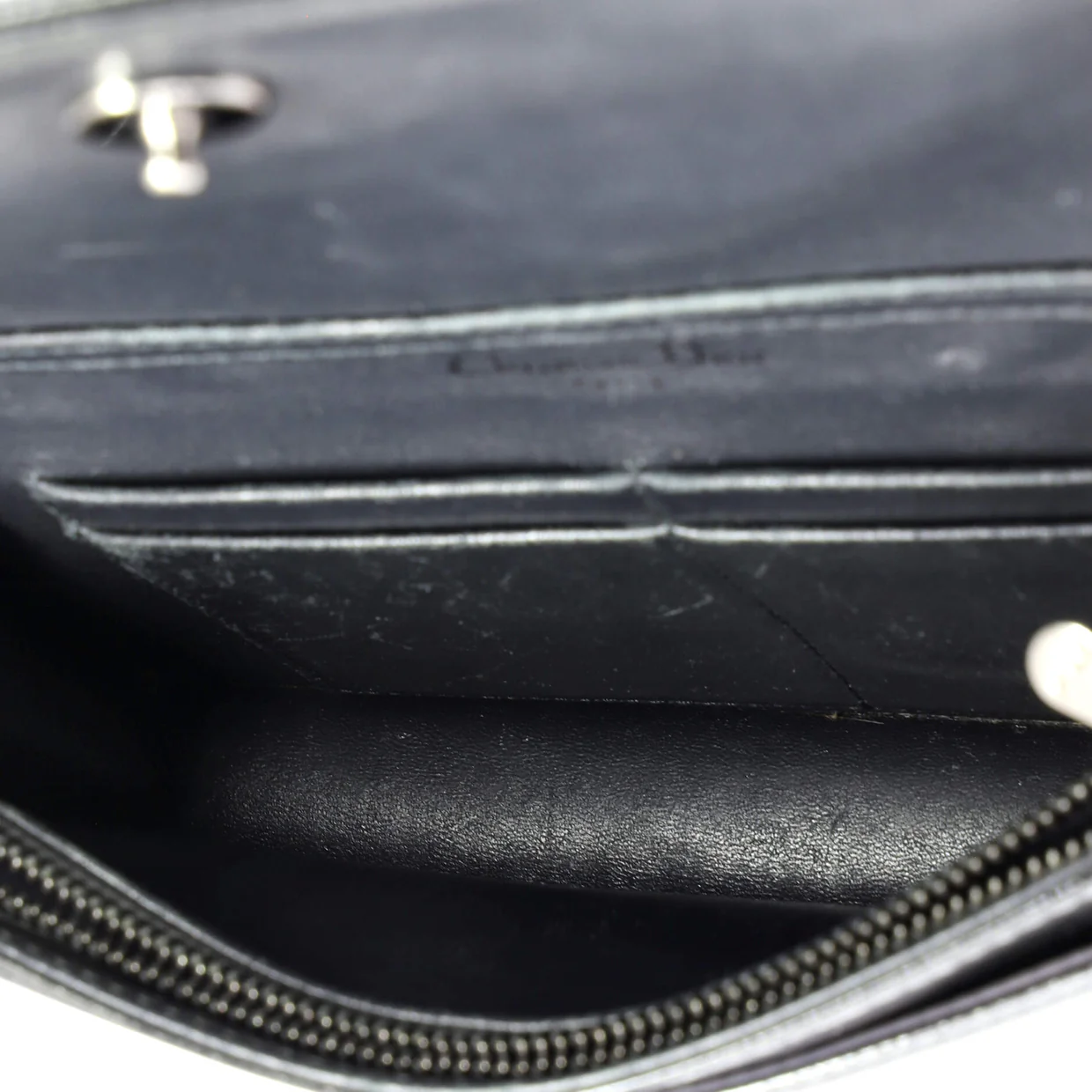 Diorama Wallet on Chain Cannage Embossed Calfskin - Deep Luxury