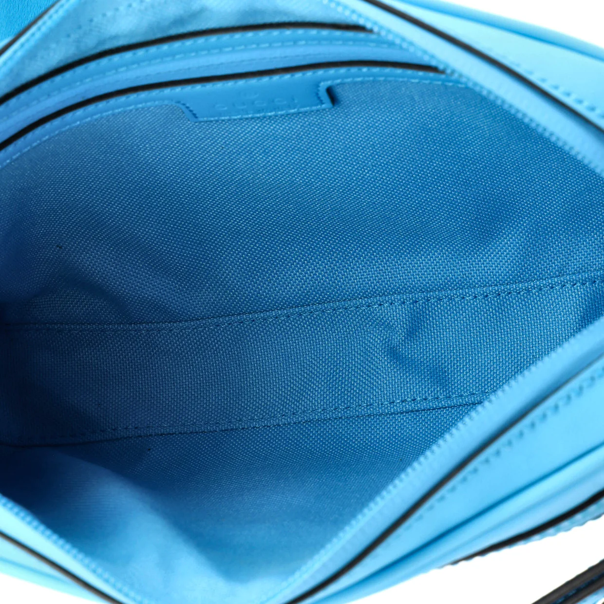 Front Zip Crossbody Bag GG Rubber Effect Leather Small - Deep Luxury