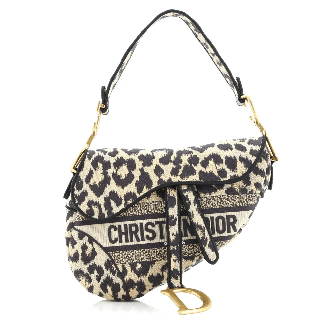 Saddle Handbag Mizza Embroidered Canvas Medium - Deep Luxury