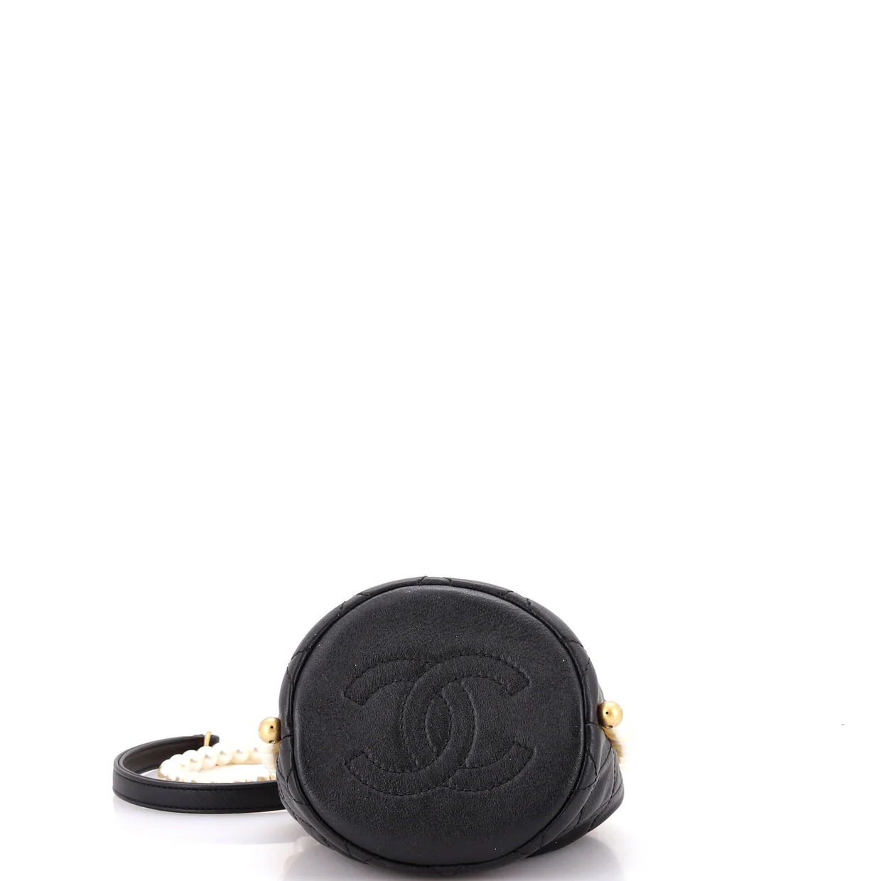 About Pearls Bucket Bag Quilted Calfskin Mini - Deep Luxury