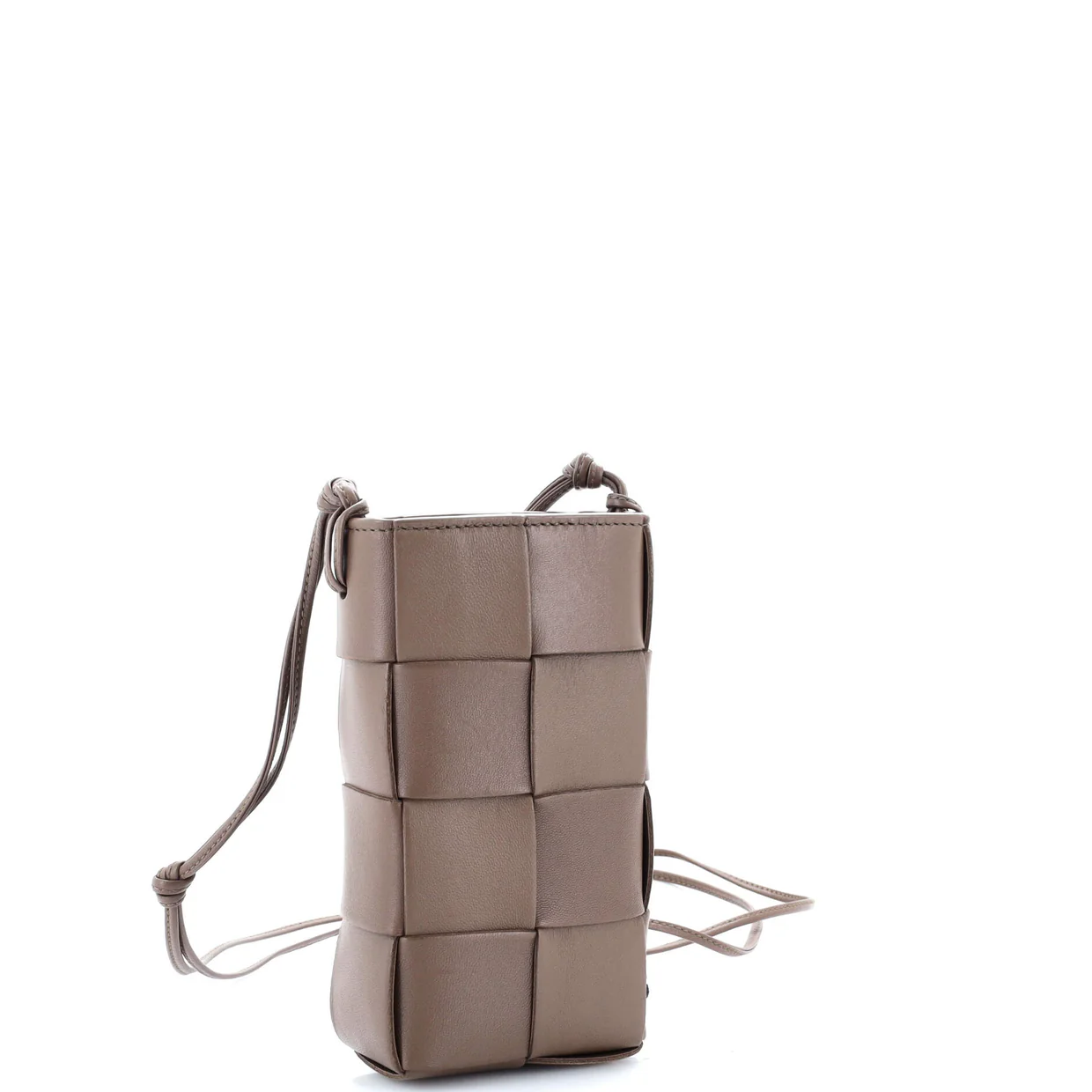 Cassette Phone Holder Crossbody Bag Maxi Intrecciato Leather Mini - Deep Luxury