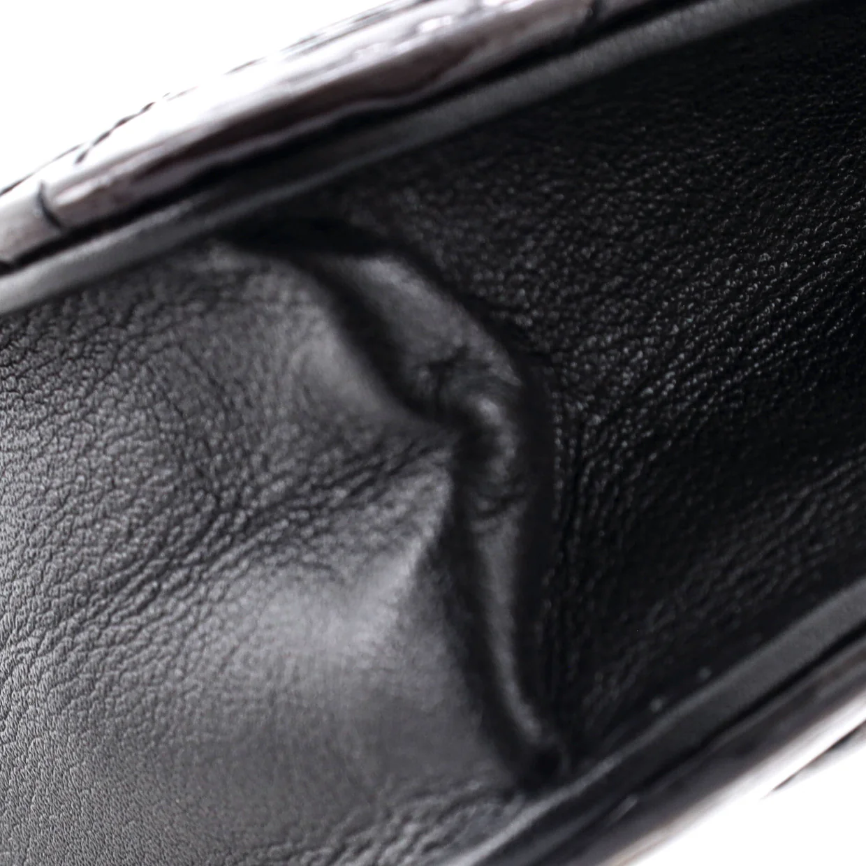 Brilliant Wallet on Chain Quilted Patent - Deep Luxury