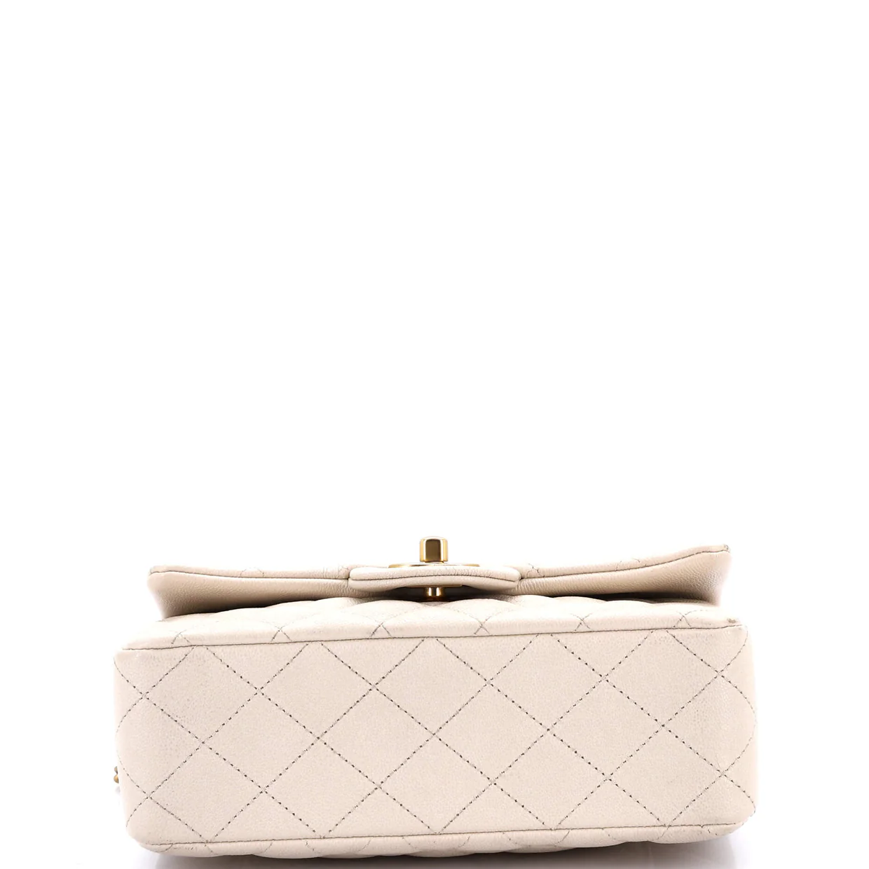 Classic Single Flap Top Handle Bag Quilted Caviar Mini - Deep Luxury