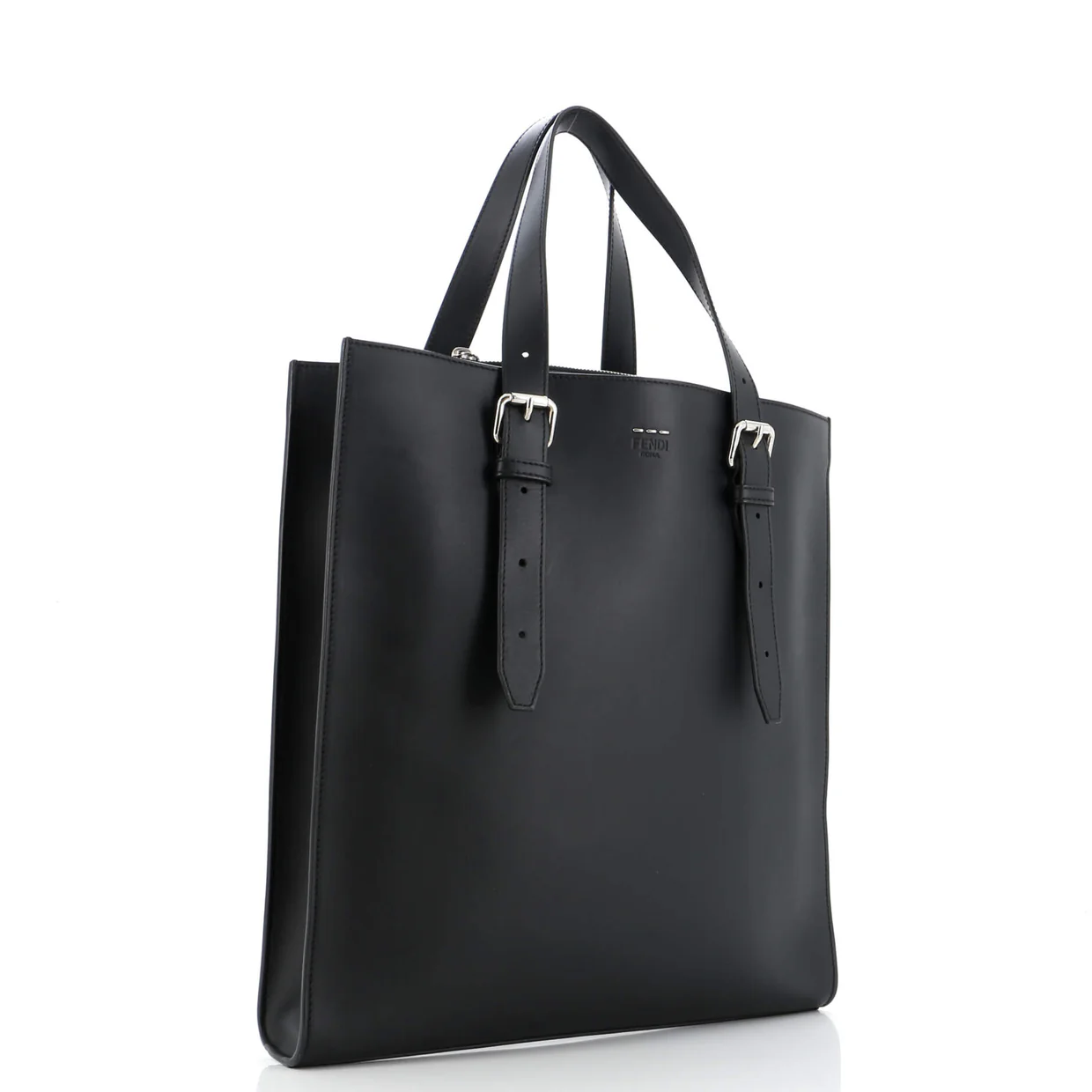 Belted Shopper Tote Leather Tall - Deep Luxury