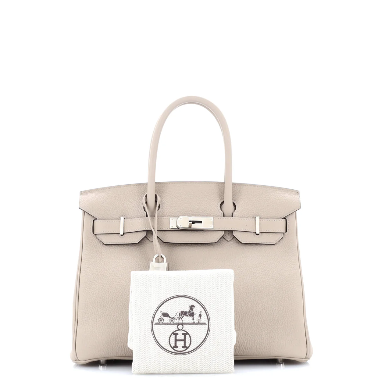 Birkin Handbag Grey Togo with Palladium Hardware 30 - Deep Luxury