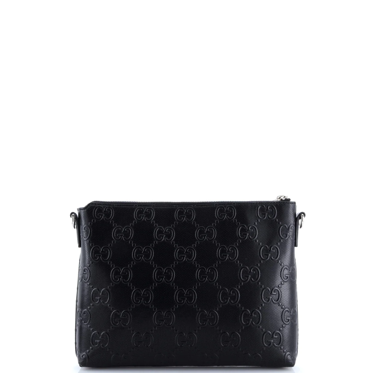 Convertible Messenger Bag GG Embossed Perforated Leather Medium - Deep Luxury