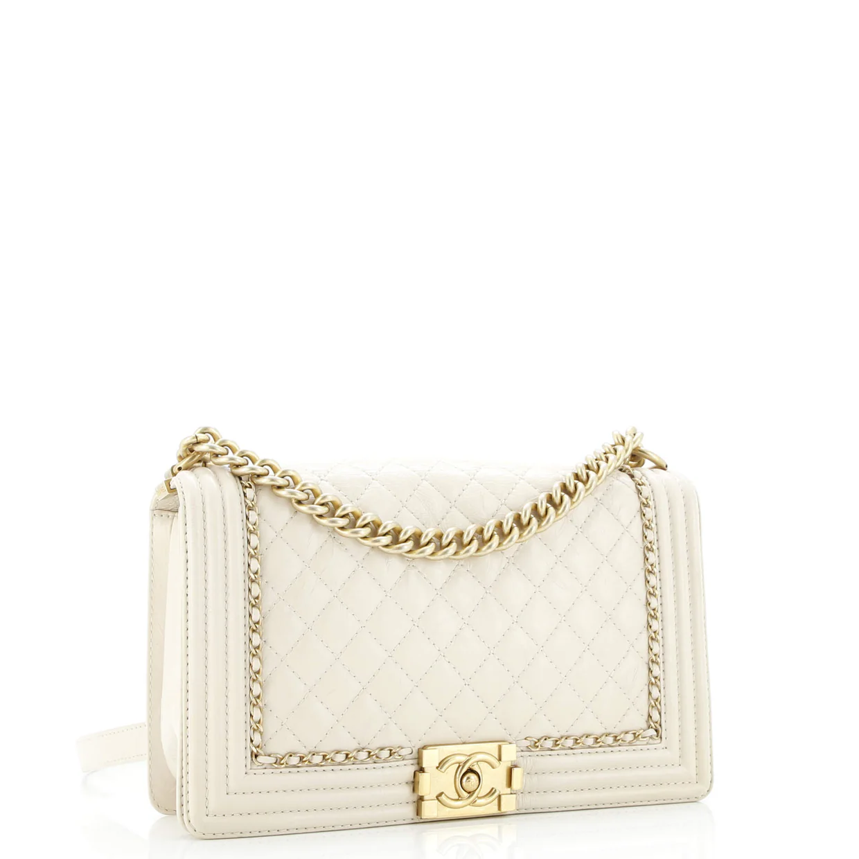 Jacket Boy Flap Bag Quilted Aged Calfskin New Medium - Deep Luxury