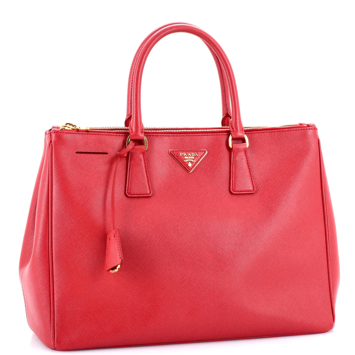 Double Zip Lux Tote Saffiano Leather Medium - Deep Luxury