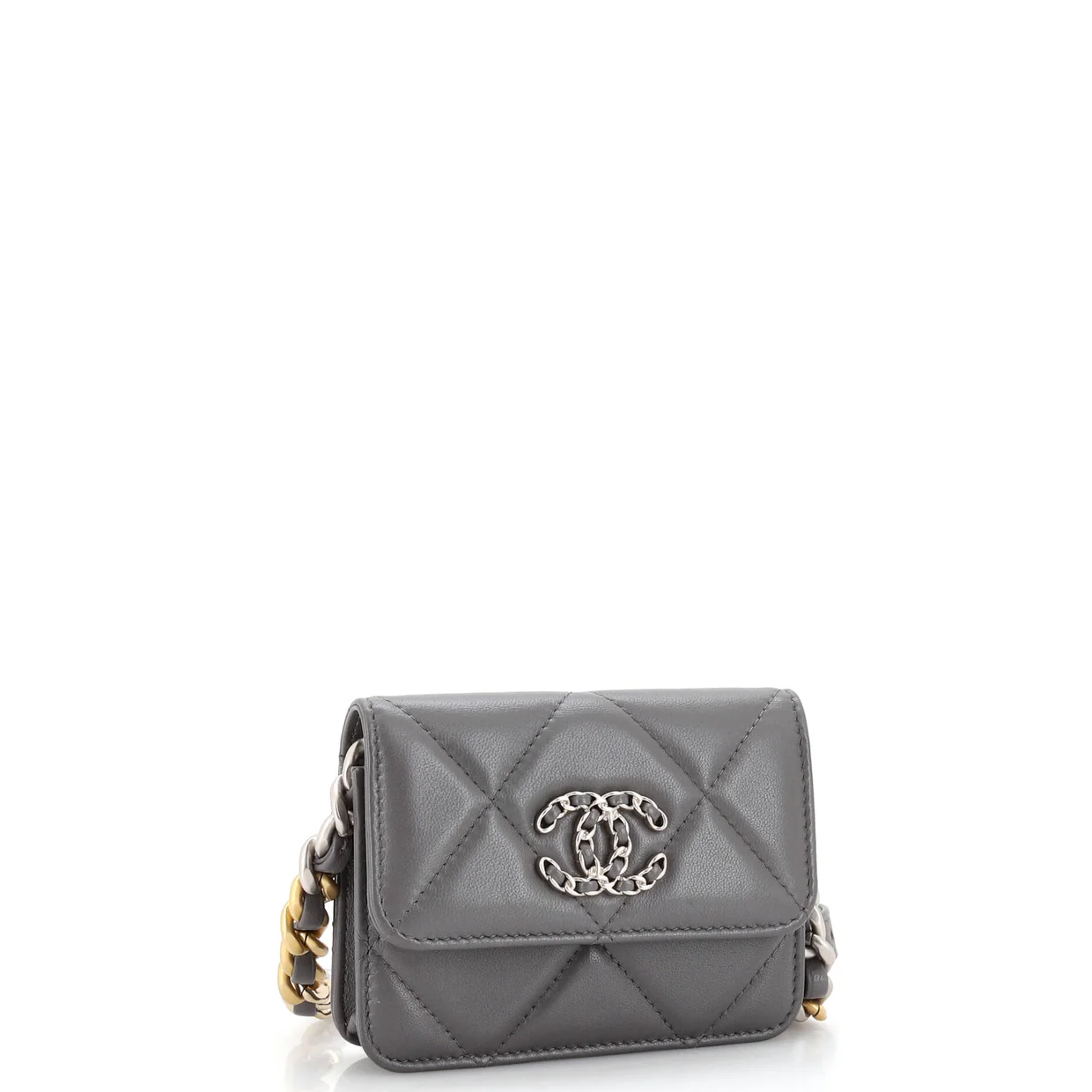 19 Flap Coin Purse Belt Bag Quilted Lambskin - Deep Luxury