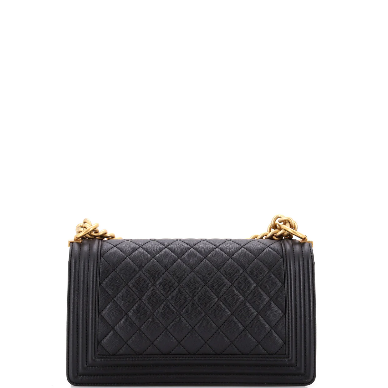 Boy Flap Bag Quilted Caviar Old Medium - Deep Luxury