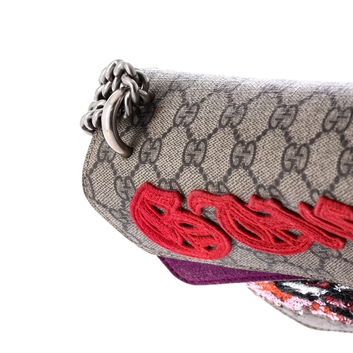 Dionysus Bag Embroidered GG Coated Canvas Small - Deep Luxury