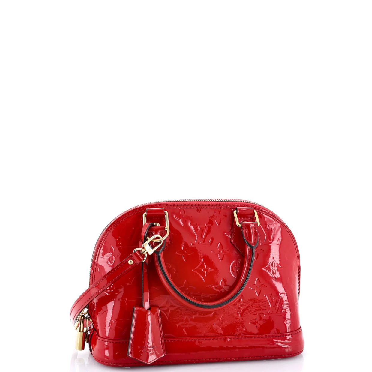 Alma Handbag Monogram Vernis BB - Deep Luxury