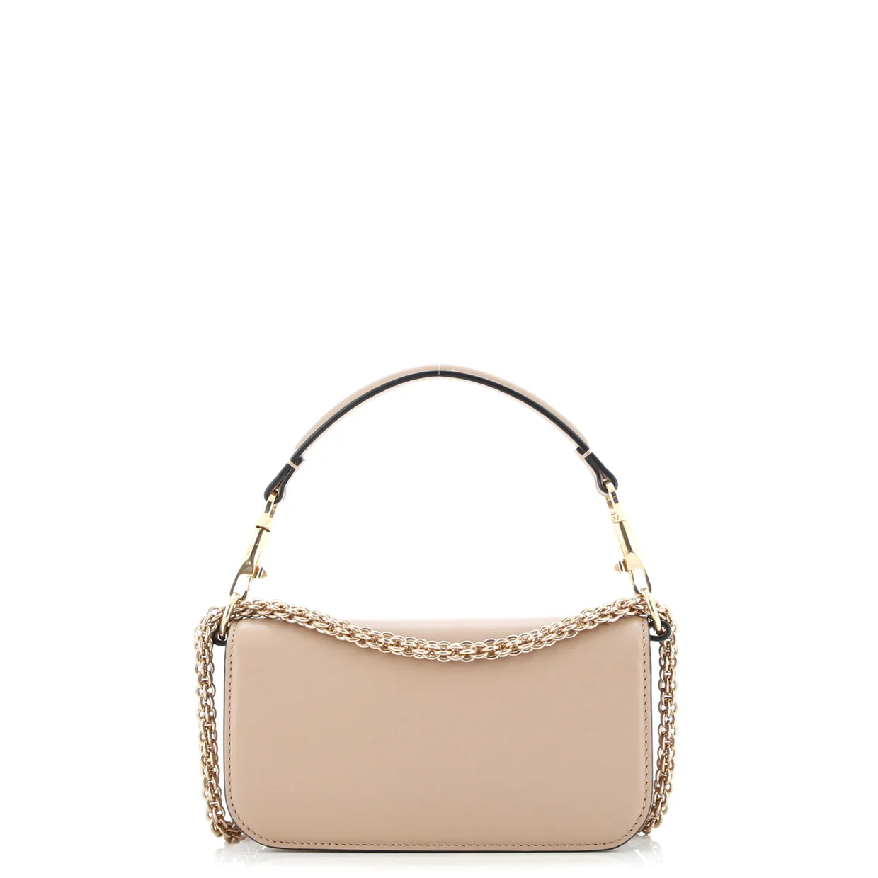 VLogo Loco Flap Shoulder Bag Leather with Crystals Small - Deep Luxury