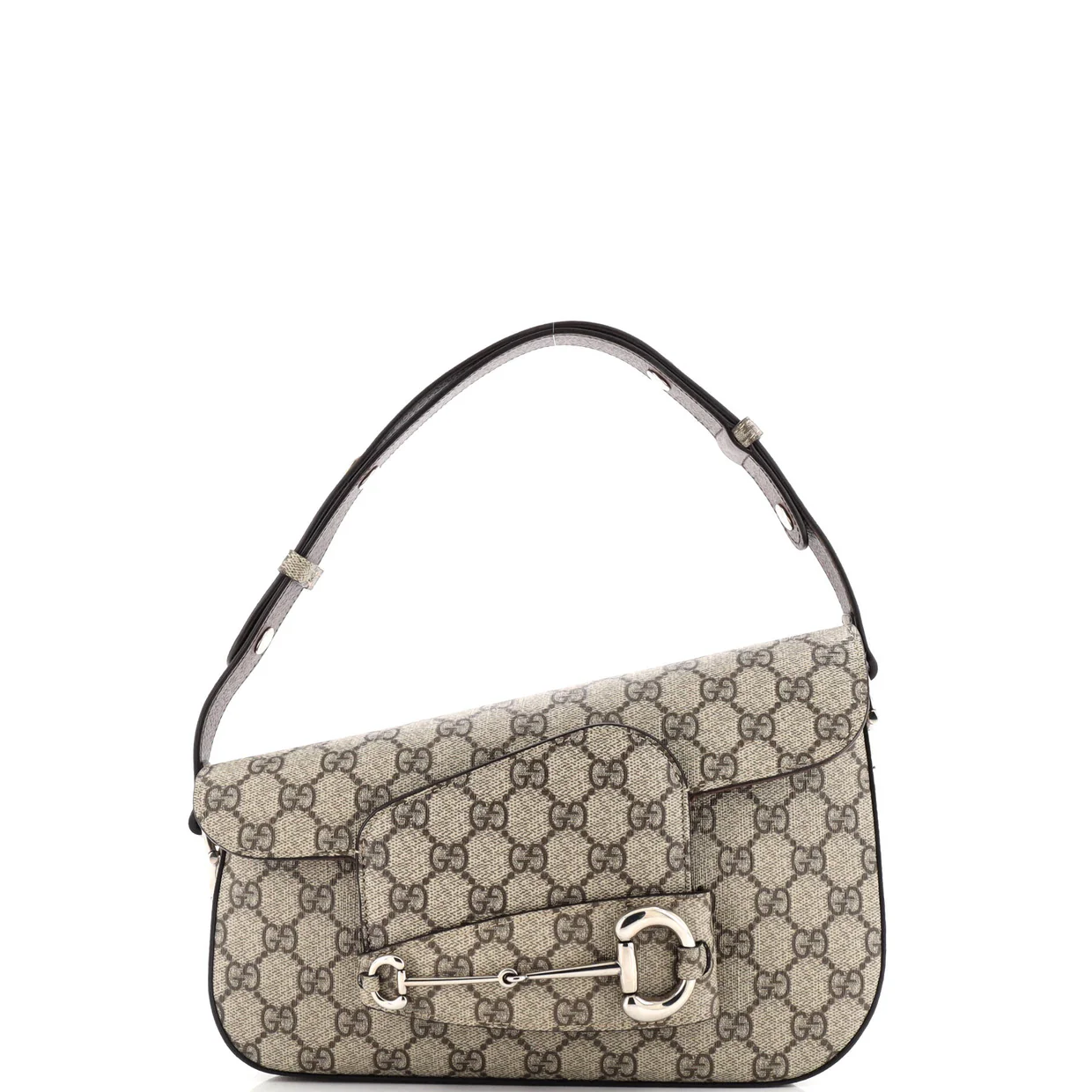 Horsebit 1955 Asymmetric Shoulder Bag GG Coated Canvas Small - Deep Luxury