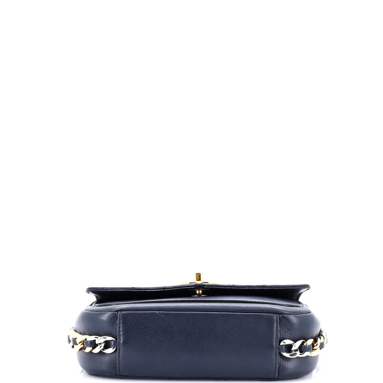 Two Tone Envelope Flap Bag Quilted Calfskin Medium - Deep Luxury