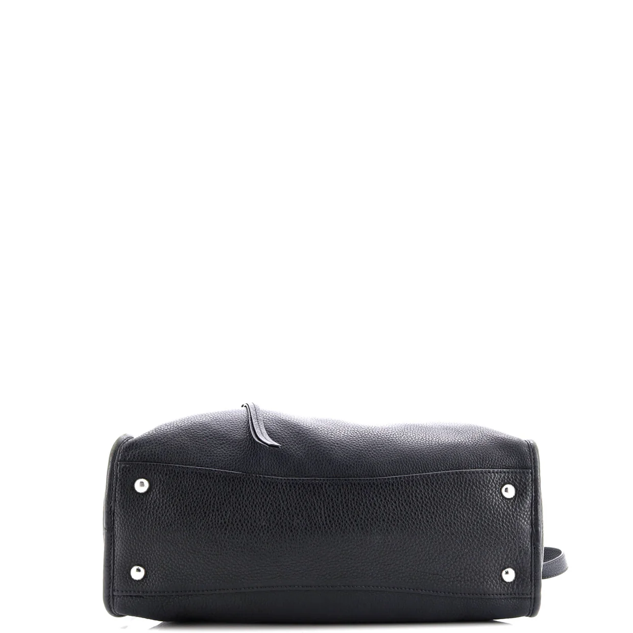 Front Zip Convertible Satchel Vitello Phenix Medium - Deep Luxury