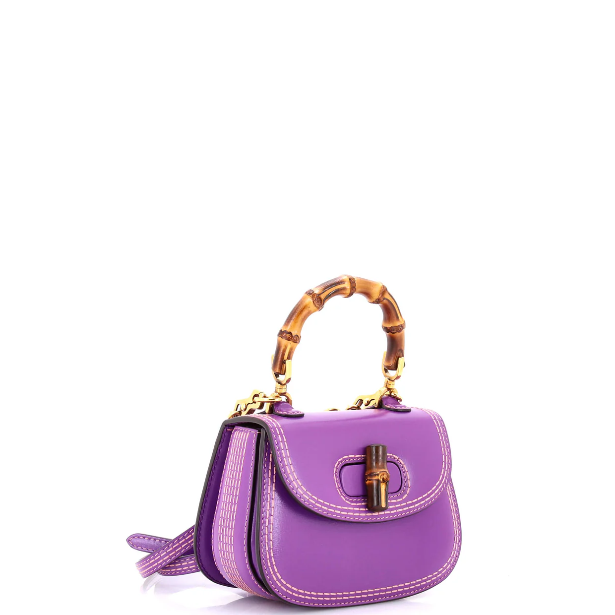 Bamboo 1947 Top Handle Bag Leather Mini - Deep Luxury